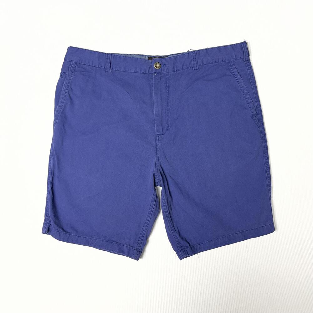 Black Brown 1826 Shorts Mens 36 Blue Chino Classic Fit 9in Inseam Pockets